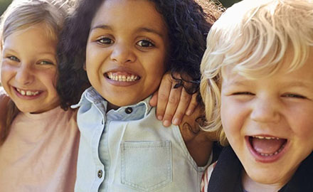 Smiling children together