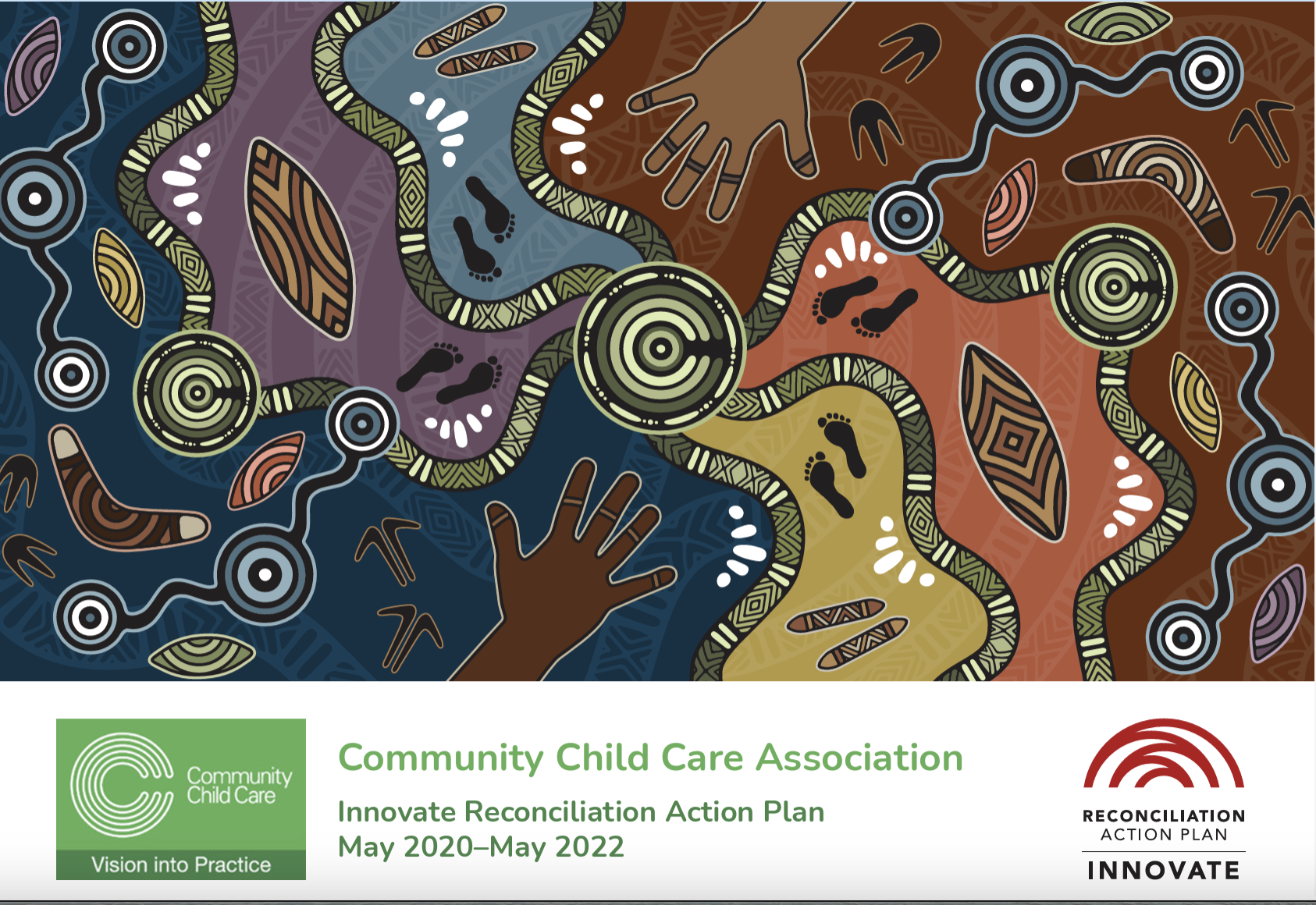 Aboriginal artwork showing collaboration and community